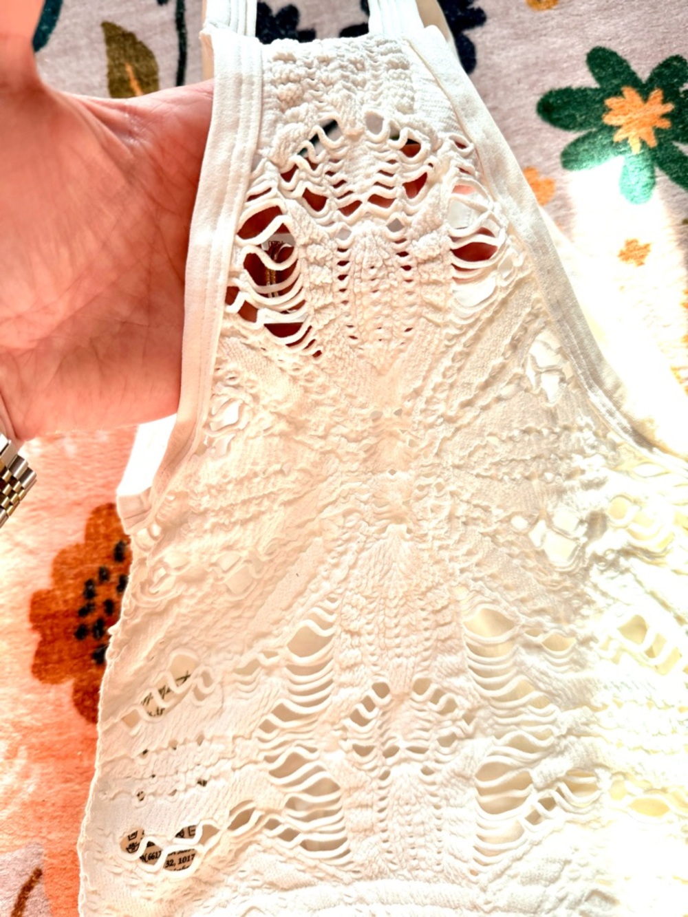 Free People Happiness Runs Floral Crop Tank | FP Movement | Buti Logo | NWOT - Picture 8 of 14